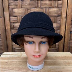 Vintage Kangol Grouser  Black Wool Hat